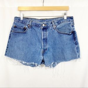 Vintage Levi’s 501 High Waisted Cutoff Denim Short